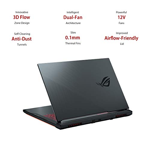 Image of ASUS ROG Strix G G731GT-H7114T 17.3 inch FHD 120Hz Gaming Laptop GTX 1650 4GB Graphics (Core i7-9750H 9th Gen /8GB RAM /512GB NVMe SSD /Windows 10 /One-Zone RGB KB /2.85 Kg), Black