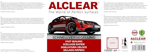 ALCLEAR 711000SV Lackversiegelung Spray – 1000 ml Sprühversiegelung mit Mikrofasertuch für...