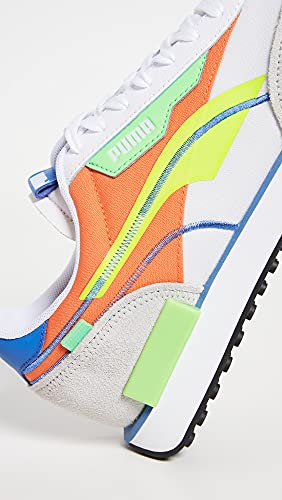 PUMA PUMA Men's Future Rider Sneaker, White/Yellow Alert/Carrot, 13