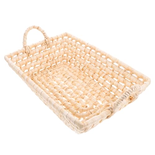 Ciieeo Cesta De Almacenamiento Cesta De Pastelería De Ratán Cesta De Mimbre Canasta Profunda Cestas De Almacenamiento Cestas Almacenaje Hoja De Maíz
