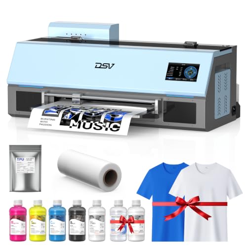 Image of DSV A3 i3200 DTF Printer, 2 Min /A3 Print, 720x3600 DPI, 2-Year Ink Included | 24 /7 Auto-Maintenance,2X Speed vs XP600,White Ink Circulation & Stirring System,Apparel Printer for DIY Business