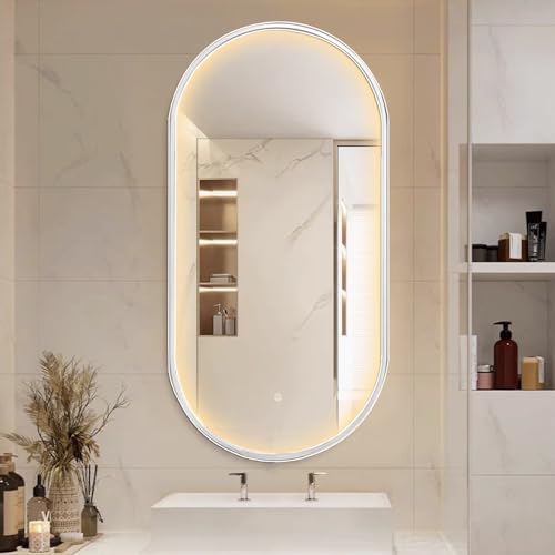 Miroir de maquillage éclairé ovale pour illuminer votre routine beauté matinale