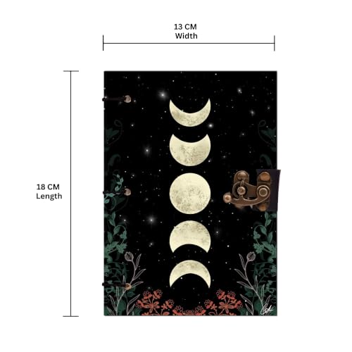 Image of Moon Face Diary Notebook 7x5 Inch 160 Pages Unruled Journal for Notes