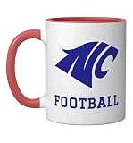 North Crowley High School Eagles Football Ceramic Mug, Red/White, 11oz