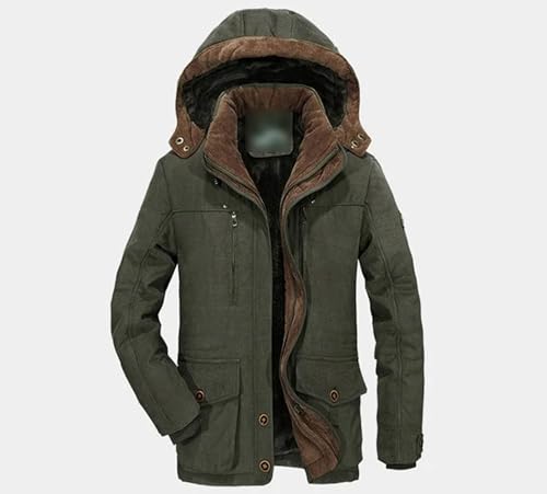 Winter Cotton-Padded Men's Medium And Long Plus Fleece Thickened Cotton-Padded Clothes Windproof Coat3