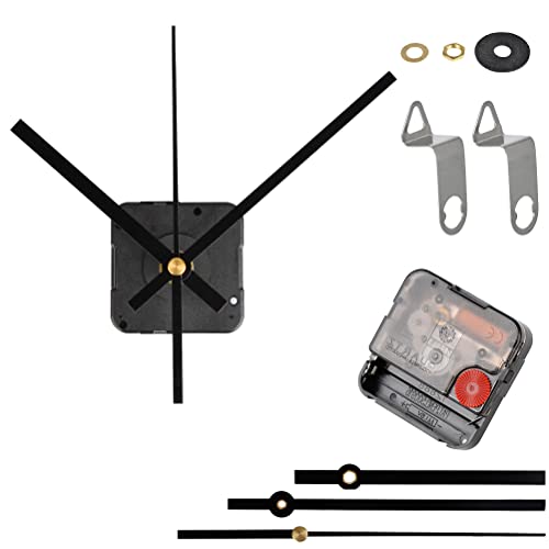 BESPORTBLE DIY Uhrwerk Set - Lautloses Quarzwerk Mit Schwarzen Zeigern, 12cm Für Wanduhren