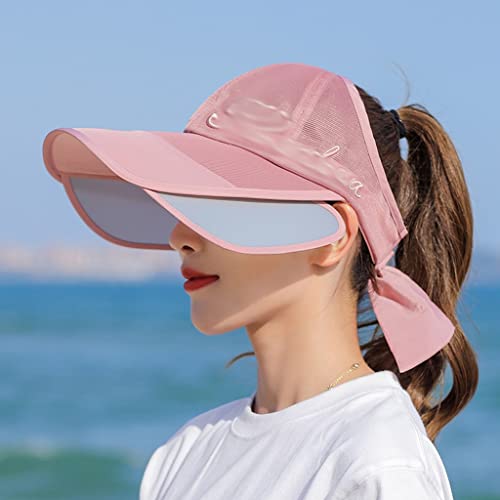 Visière femme anti-UV avec bord large et casquette de baseball empty top respirante