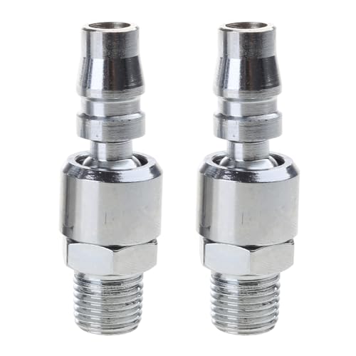 Juego de 2 juntas neumáticas giratorias de 360 grados, enchufe de aire giratorio de 1/4 pulgadas, accesorios de herramientas neumáticas
