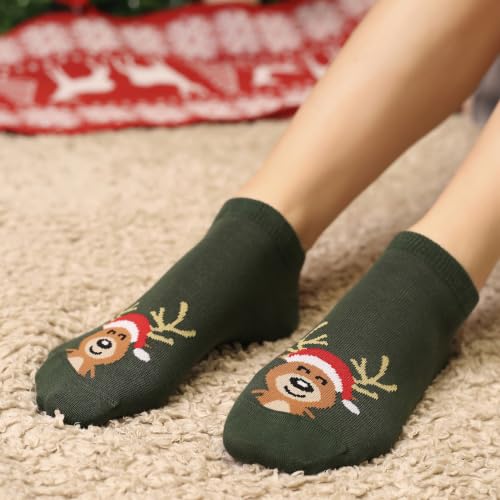 Image of Mint & Oak Low Cut Ankle Women Socks, Christmas Gift Quirky Socks For Friends, Cute Funky Socks, Christmas Secret Santa Gifts For Women