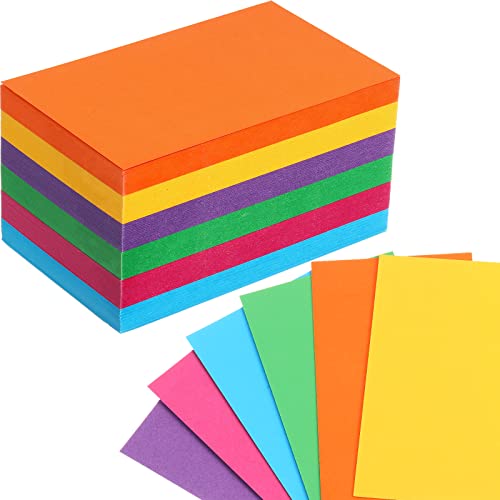 Cartes vierges colorées 180g papier épais petit format index fluo Fainne