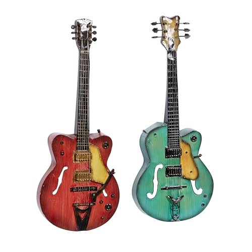Deco 79 Metal Guitar Home Wall Decor Wall Sculpture, set