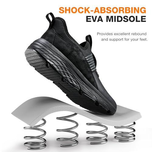 NINGO Non Slip Work Shoes for Men Food Service, Water & Oil Resistant Slip On Kitchen Chef Shoes, Comfortable Padded EVA Outsole Slip Resistant Work Shoes for Men with Removable Insole4