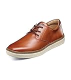 Florsheim Men Caper Plain Toe Sneaker Oxford, Cognac, 10.5 Medium