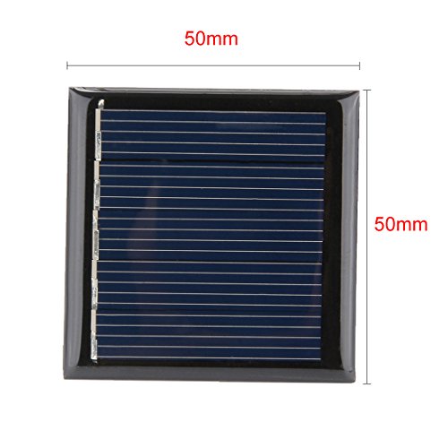 sourcingmap 5Pcs 2.5V 100mA Poly Mini Solar Cell Panel Module DIY for Light Toys Charger 50mm x 50mm - Image 3