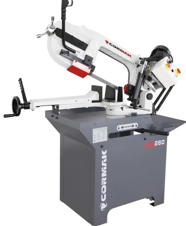 CORMAK Sierra de cinta metálica HBS260 + 2 cuchillas