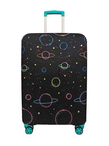 Image of Printed Travel Luggage Cover for Suitcase - Stretchable & Scratchproof Trolley Bag Protector (1, Universe, Large)