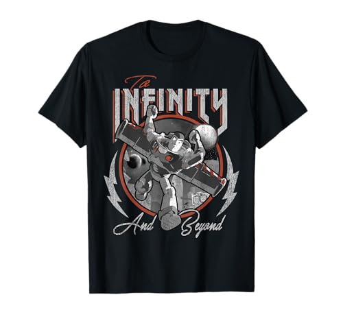 T-shirt Buzz l'Éclair vêtement Toy Story gris motif To Infinity and Beyond