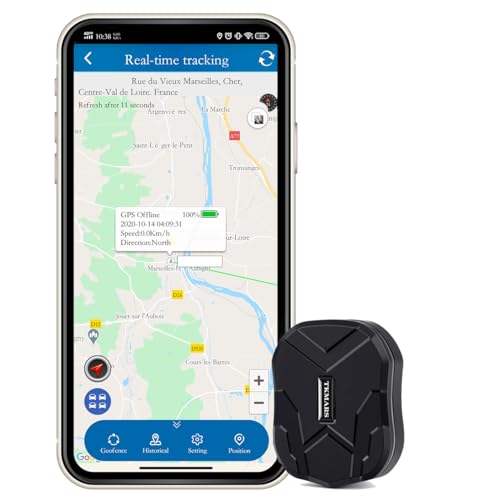 TKMARS Mini Localizador GPS para Coche Moto Bicicleta Scooter Niño Rastreador GPS Magnético con SOS,Alarma de Vibración GPS Localizador No Hay Restricciones de Distancia,Mini TK905 con App Gratuitas