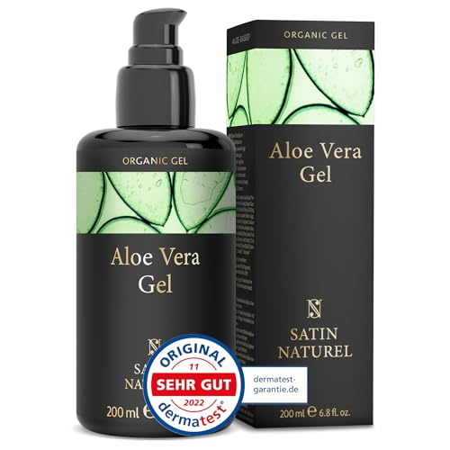 Aloe Vera Gel 100% Vegan - Das Beste der Aloe Vera Pflanze - BIO Aloe Vera - Natürliche After Sun Pflege 100ml - Bei Sonnenbrand & als Feuchtigkeitscreme - Skincare - Naturkosmetik - Satin Naturel Aloe Vera Gel 100% Vegan - Das Beste der Aloe Vera Pflanze - BIO Aloe Vera - Natürliche After Sun Pflege 100ml - Bei Sonnenbrand & als Feuchtigkeitscreme - Skincare - Naturkosmetik - Satin Naturel