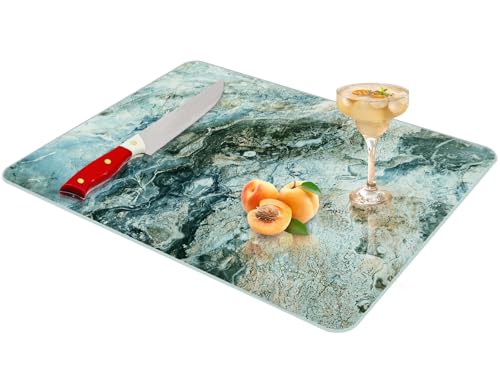 JAMBALAY Tempered Glass Cutting Board for Kitchen, 16