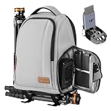 TARION TB-02 Mochila Camara y Portatil Mochila Fotografia para Ordenador Laptop 15” Camara Reflex Mochila Camara Pequeña (gris)