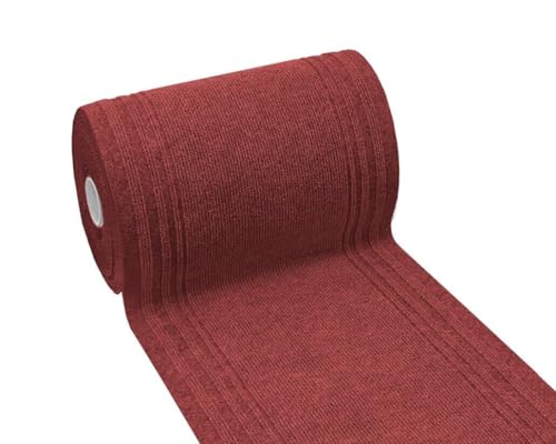 Passatoia Antiscivolo Corridoio Marciapiede Interno Esterno Moquette Zerbino Assorbente 67X300 Bordeaux