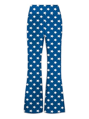 Image of Deerose Girls Halloween Hippie Bell Bottom Pants High Waist Flare Pants 5-14 Years