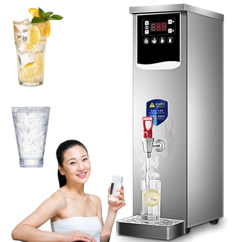 YANGYMM Hervidor de Agua Caliente Comercial de 20 litros, Control AutomáTico Temperatura, Llenado AutomáTico Té de Acero Inoxidable, 2,5 Kw, Grifo Antigoteo, EbullicióN RáPida, para Preparar Café,30L
