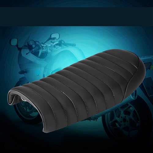 Selle Moto Scrambler Asiento Cafe Racer Asiento Cafe Racer Sedile Per Moto Vintage, Cuscino Sella Piatto Moto Vintage In Pelle Pu Per Racer Cg125 Gn Cg Cb400ss(Sezione D) Adatto Per Ca