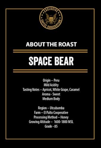Black Rifle Coffee Company Space Bear, Light Roast Ground Coffee With Nutty Aromas And Citrus Floral And Black Tea Tasting Notes, Helps Support Veterans And First Responders, 12 Ounce Bag #TOP1