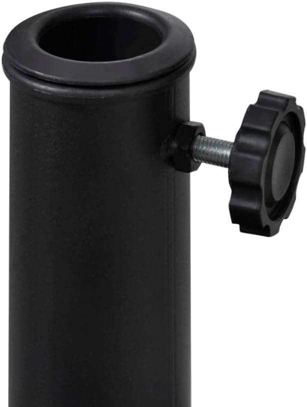 vidaXL Parasol Base Black Resin, Steel Heavy Duty Parasol Base