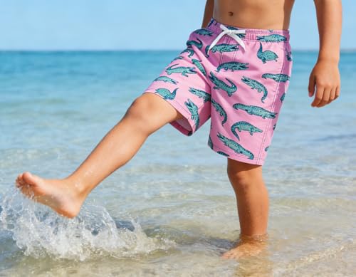 Image of Cozople Boys Swim Trunks Compression Liner Swim Shorts Quick Dry Bathing Suit with Boxer Brief Swimwear 2-20T
