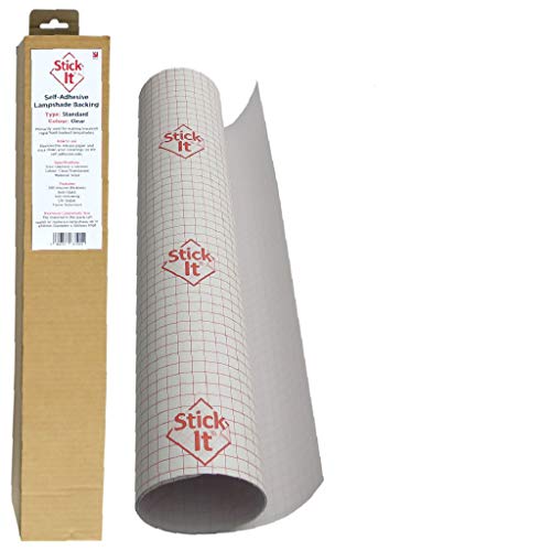 Make Your Own DIY Self-Adhesive Lampshade Backing Standard Clear - UK Made