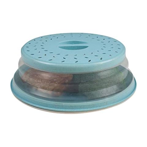 Handy Gourmet Eco - Collapsible Splatter Shield - Keeps Microwave Clean - Teal Cover