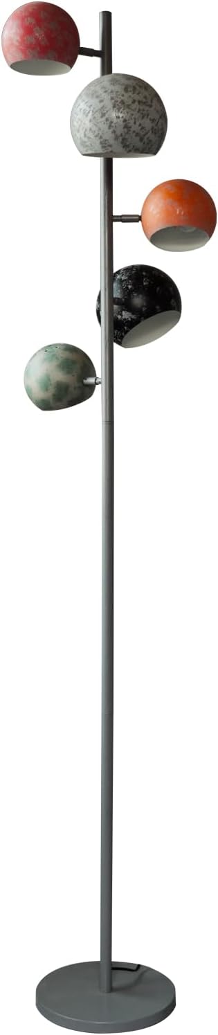 Industrial Design Floor lamp, Medieval Farmhouse Standing lamp, Suitable for Living Room, Bedroom, and Office (Including Light Bulb) (Small Size/3 Head)