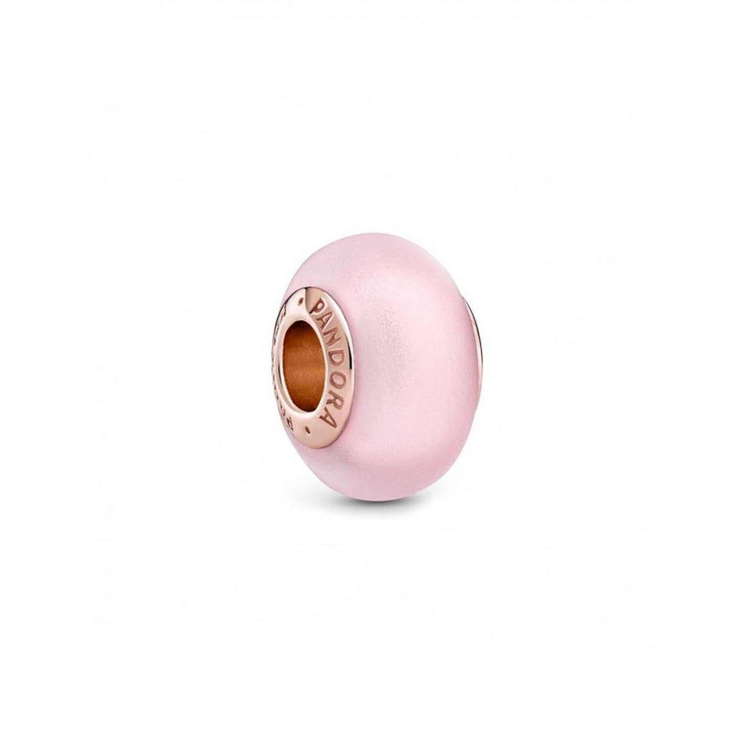 PANDORA Colours Charm, 14-karatowe różowe złoto, z matowym szkłem Murano