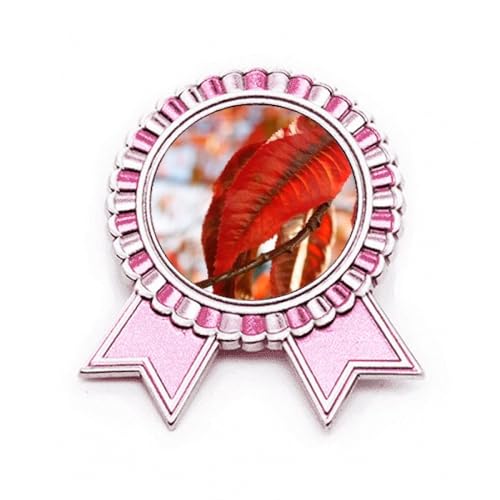 Broche érable rouge rose en métal M pour sublimer vos balades et sorties