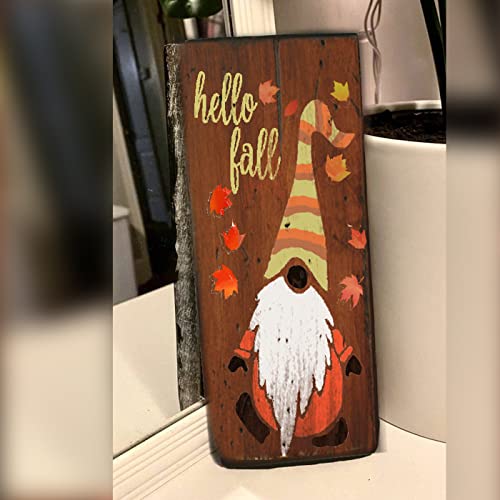 Gnomo de otoño grande de felpa con base estable para mesas 5
