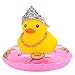 wonuu Car Duck Rubber Duck Car Ornaments Duck Car Dashboard Decorations with Cute Headband Swim Ring Necklace Sunglasses, C-Female Crown&Gold Chain&Pink