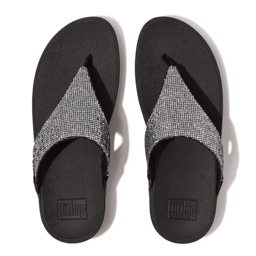 Image of FitFlop Women's LULU Suede Toe-Post Sandals | Lightweight Summer Walking Sandals with Cushioned Comfort, Arch Support & Grip