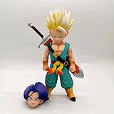 18 cm Dragon Ball Anime Figures Young Trunks reemplazable Doble Head Standing Colocación DBZ Goku Figura Estatua: se puede utilizar como juguete de colección, decoración de oficina y adorno.