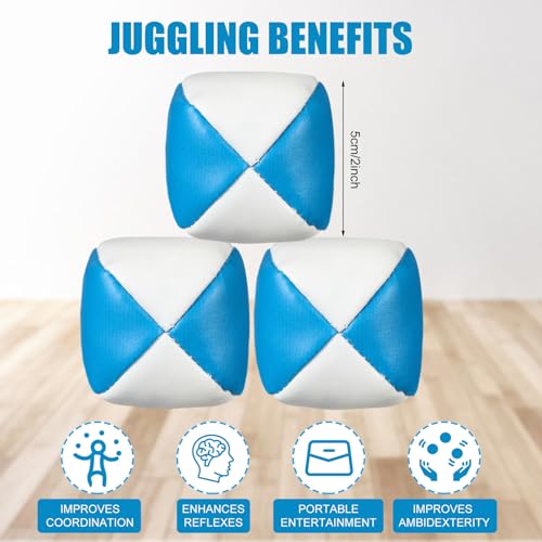 image for Patelai 6 Packs Juggling Balls Set for Beginners, Quality Mini Durable