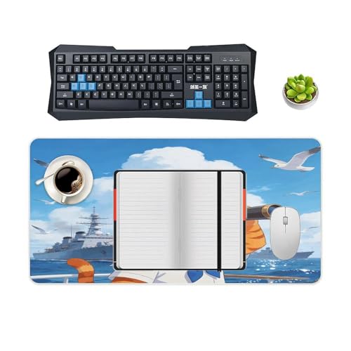 Cat Navy Desk Pad impermeable grande para oficina miniatura 4