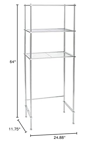 Organize It All 3 Tier Chrome Space Saver Bathroom Organizer, Modern Look, Great For Tight Places, Chrome Finish, Home Storage, Bathroom #TOP5