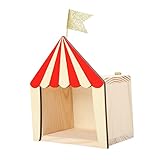 LIFKOME Wandregal Aus Holz Im Zirkusdesign Dekorative Aufbewahrungsbox Für Kinderzimmer Kreatives Circus House Ornament Vielseitig Einsetzbar Für Feiern Raumgestaltung