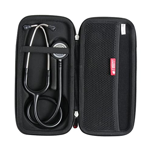 Hermitshell Estojo de Viagem para Estetoscópio de Monitoramento 3M Littmann Classic Iii (Preto)