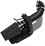 MOOSUN 4 inch Cold Air Intake Black Tube + Heat Shield for 1999-2006 GMC/Chevy V8 4.8L/5.3L/6.0L Silverado 1500/2500/3500 Black