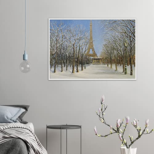 Tour Eiffel sous la neige impression d'art encadrée finition luxe - 6