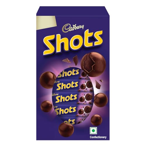 Cadbury Dairy Milk Shots Chocolate Balls Carton Pack, 185.6 g/208...