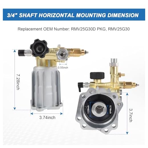 3/4" Shaft Horizontal Pressure Washer Pump Kit